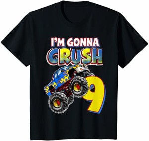 キッズ モンスタートラック9歳の誕生日9歳の誕生日レーシングカー Tシャツ
