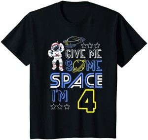 キッズ 宇宙4歳4歳の誕生日宇宙船プラネットパーティー Tシャツ