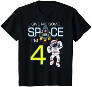 キッズ 宇宙4歳4歳の誕生日宇宙船プラネットパーティー Tシャツ