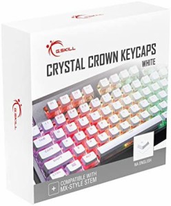 G.SKILL クリスタルクラウンキーキャップ - メカニカルキーボード用透明レイヤー付きキーキャップセット フル104キー スタンダード ANSI