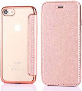 YUYIB iPhone SE3 ケース iPhone SE2 ケース 第2世代 iPhone8 ケース iPhone7 ケース手帳型 クリア 背面 高級なPUレザー 薄型 透明 衝撃