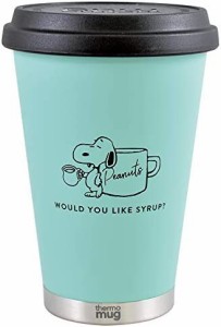 大西賢製販 スヌーピー ステンレス・モバイルタンブラー『ピーナッツ・サーモマグ(PEANUTS THERMO MUG)』260ml ブルー SYRUP PK