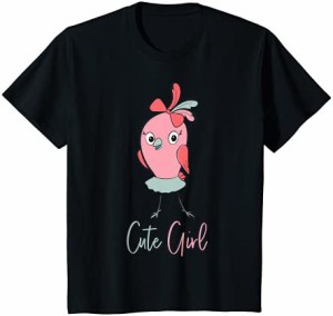 キッズ 女の子のシャツ:かわいい女の子:かわいい動物 Tシャツ