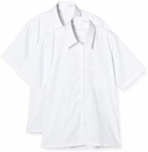 [セシール] シャツ 透けにくい半袖スクールブラウス(2枚組) ガールズ