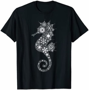 スノーフレークメリークリスマスプレゼント - タツノオトシゴ Tシャツ