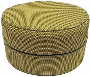 コモライフ 足らくクッション 座椅子 座布団 低反発 メッシュ素材 手洗い可能 約29×29×15.5cm 黄緑