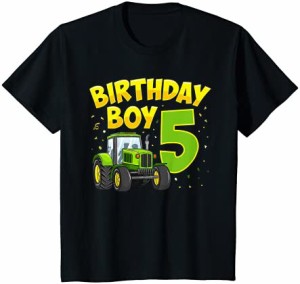 キッズ 5歳の男の子5歳の農場トラックトラクターパーティー Tシャツ