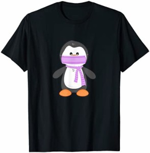 【送料無料】動物好きな方へのマウスガード付きかわいいペンギンのプレゼント Tシャツ