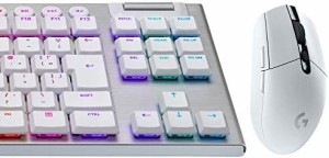 【ホワイトセット】Logicool G ゲーミングキーボードマウスセット G913 テンキーレス、LIGHTSPEEDワイヤレス マウス G304rWH 国内正規品