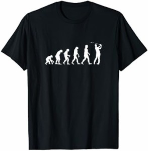 人類の進化 ネタ ゴルフ ゴルフ好き ゴルフファン ゴルファー プレゼント おもしろ ゴルフ部 Tシャツ