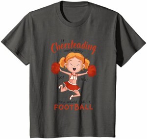 キッズ おかしいかわいいチアリーディング簡単にそれをサッカーのチアリーダーを呼び出す Tシャツ