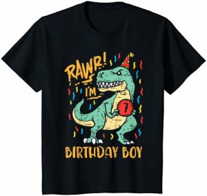 キッズ Rawrイム 7歳 誕生日 男の子 トレックス 恐竜 かわいい 7歳 誕生日プレゼント Tシャツ