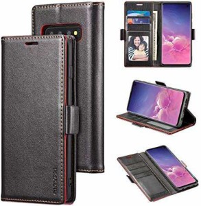 QLTYPRI Samsung Galaxy S10 Plus 用 ケース ギャラクシー S10 プラス スマホケース 手帳型 財布型 良い手触りPUレザー ビジネスマン向き