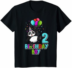 キッズ 誕生日 男の子 2歳の誕生日 2歳 パンダ ベア パーティー Tシャツ