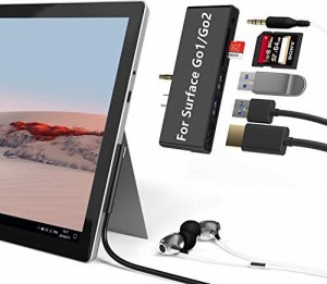Surface Go3/Go2/Go USB 3.0 ハブ サーフェス ゴー ハブ アダプター（4K@30Hz HDMIポート+2*USB 3.0ポート+3.5mmヘッドフォンジャック+SD