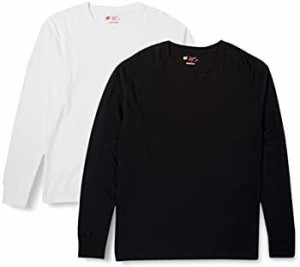 [ヘインズ] 長袖Tシャツ(2枚組) 綿100% 丸首 クルーネック 5.3オンス Japan Fit H5440 メンズ