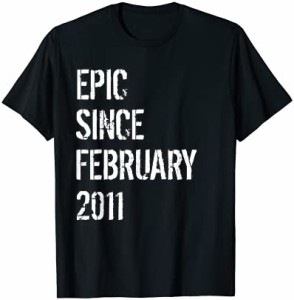 11歳の誕生日 男の子 女の子 2011年2月生まれ Tシャツ