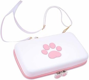HIGHAWK Switchケース 保護カバー 防水バッグ ニンテンドーに対応 収納 スイッチ ゲームカード 携帯 猫 ショルダーストラップ付き NS 10