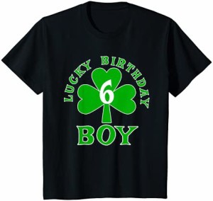キッズ LUCKY BIRTHDAY BOY AGE 6 St Patricks Birthday Tee Tシャツ