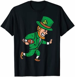 レプラコーン アメリカン フットボール セントパトリックスデー スポーツ少年ギフト Tシャツ