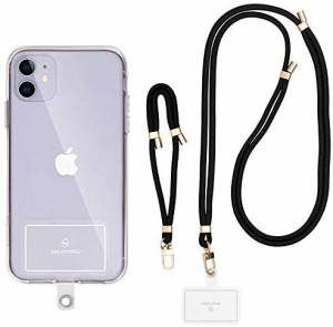 【2本】【タグパッチ改良】Sinjimoru スマホストラップ、スマホショルダーストラップ・スマホハンドストラップとの2本入り スマホストラ