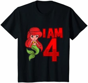 キッズ 誕生日シャツの女の子4マーメイドI AM 4歳 Tシャツ