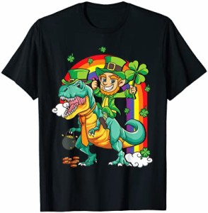 キッズ 恐竜 聖パトリックデー シャツ 幼児 男の子 女の子 レプラコーン Tシャツ