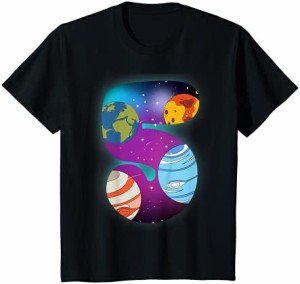 キッズ SPACE BIRTHDAY 5 シャツ 5歳 誕生日プレゼント 男の子 5歳 Tシャツ