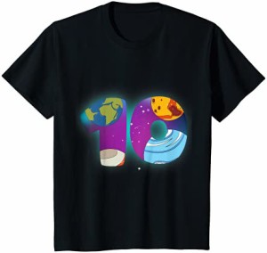 【送料無料】キッズ SPACE BIRTHDAY 10 シャツ 10歳 誕生日プレゼント 男の子 10歳 Tシャツ