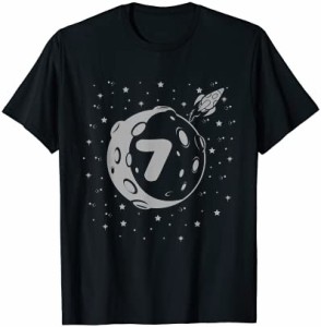 7歳の誕生日 Tシャツ 男の子 宇宙 子供の誕生日パーティー 7歳 Tシャツ