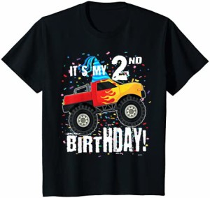 キッズ 2歳の男の子のための私の2歳の誕生日のモンスタートラックTシャツです Tシャツ