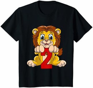 【送料無料】キッズ 2歳の誕生日シャツライオン2歳のサファリ動物 Tシャツ