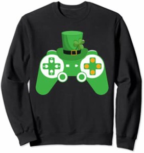 【送料無料】Video Game St Patricks Day Gamer Kids Boys Adults Men Gaming トレーナー