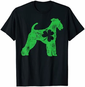 Airedale Terrier St Patricks Day Boys Girls Shamrock Dog Tシャツ