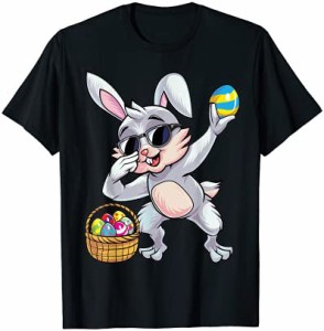 Dabbing Rabbit Easter Day Eggs Dab Boys Girls Kid Cute Bunny Tシャツ