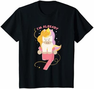 キッズ ユニコーンTシャツ 女の子のためのIキッズ7歳の誕生日の女の子 Tシャツ