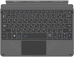 Arteck マイクロソフト Surface Go タイプ カバー, Bluetooth キーボード薄型 タッチパット搭載 ワイヤレスキーボードSurface Go3（2021
