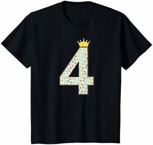 キッズ 4歳の誕生日 男の子 女の子 4歳 Tシャツ