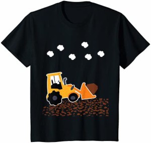 キッズ 砂場と保育園の男の子の掘削機の服 Tシャツ