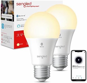 【 Alexa認定】Bluetooth接続 Sengled スマート LED電球 E26口金 60W相当 調光 800lm 広配光タイプ  Alexa対応 全方向タイプ hubブリッジ