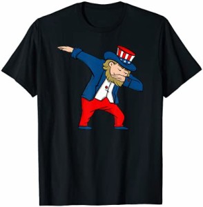 Funny 4th of July Kids Boys Men Dabbing Uncle Sam Dab Dance Tシャツ