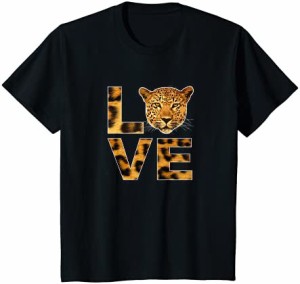 キッズ かわいいチータープリントキッズTシャツ レオパードキャットボーン ワイルドTシャツ Tシャツ