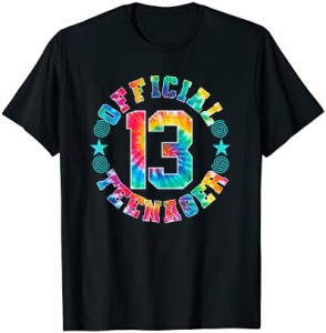 13歳の誕生日 女の子 公式 ティーンエイジャー 13歳 レトロタイダイ Tシャツ