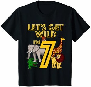 キッズ 7歳 動物園 誕生日シャツ サファリ ジャングル動物 7歳 ギフト Tシャツ