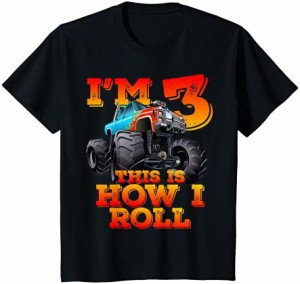 キッズ 3歳の誕生日 男の子 モンスタートラックルールジャム Tシャツ Tシャツ