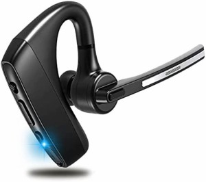 Bluetooth ヘッドセット 5.2片耳 ハンズフリー 通話 マイク内蔵 左右耳兼用 耳掛け ワイヤレスイヤホン 日本技適マーク取得 ミュート機能