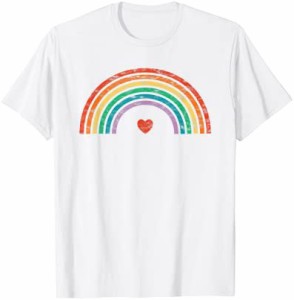 Kids Retro Rainbow Girls Boys Tシャツ