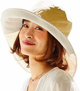 アイメディア 帽子 レディース つば広帽子 UVカット つば広 日よけ 日傘 春夏 紫外線カット 顔が明るく映えるUVつば広帽子