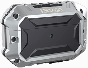 【送料無料】KINDAGO AirPods Pro ケース アルミ合金 耐衝撃 シリコン ケース エアーポッズ プロ用 カバー 分離式 LED可視 落下防止 強力