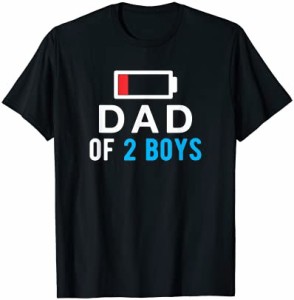 ファニー 父の日シャツ - Dad of 2 ボーイズ シャツ ギフトアイデア Tシャツ